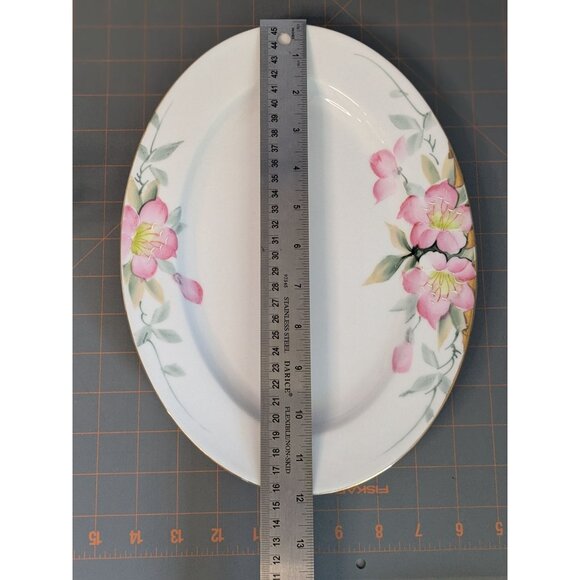 Noritake Azalea China Platter Pink Floral 12" red mark - Picture 12 of 13